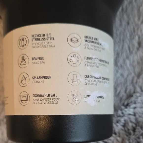 Stanley Black Tumbler with Colorful Geometric Design - Picture 4 of 5